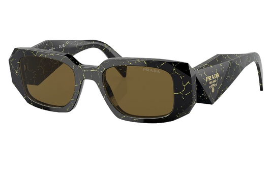 Womens Prada PR17WS Sunglasses Black/Yellow Marble