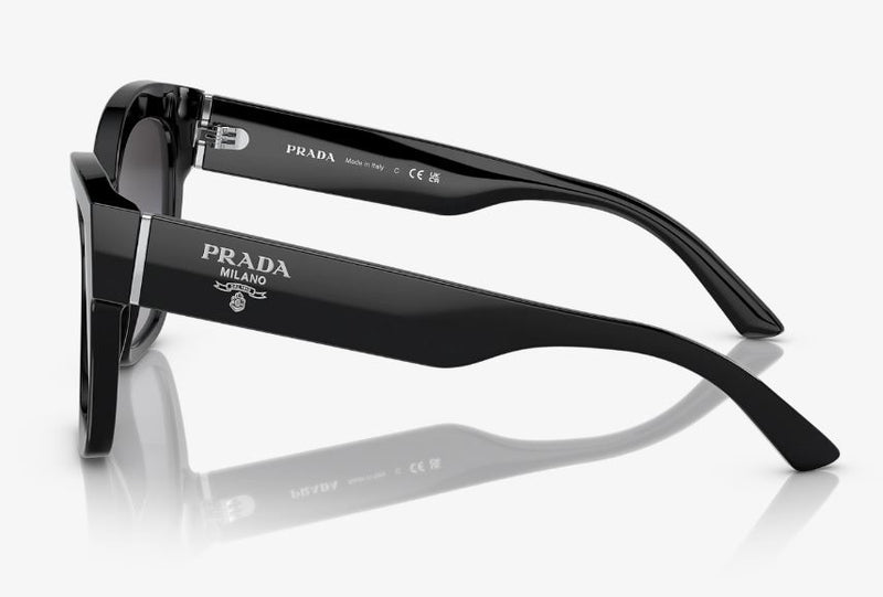 Womens Prada Sunglasses Pr 17Zs Black/Grey Gradient Sunnies