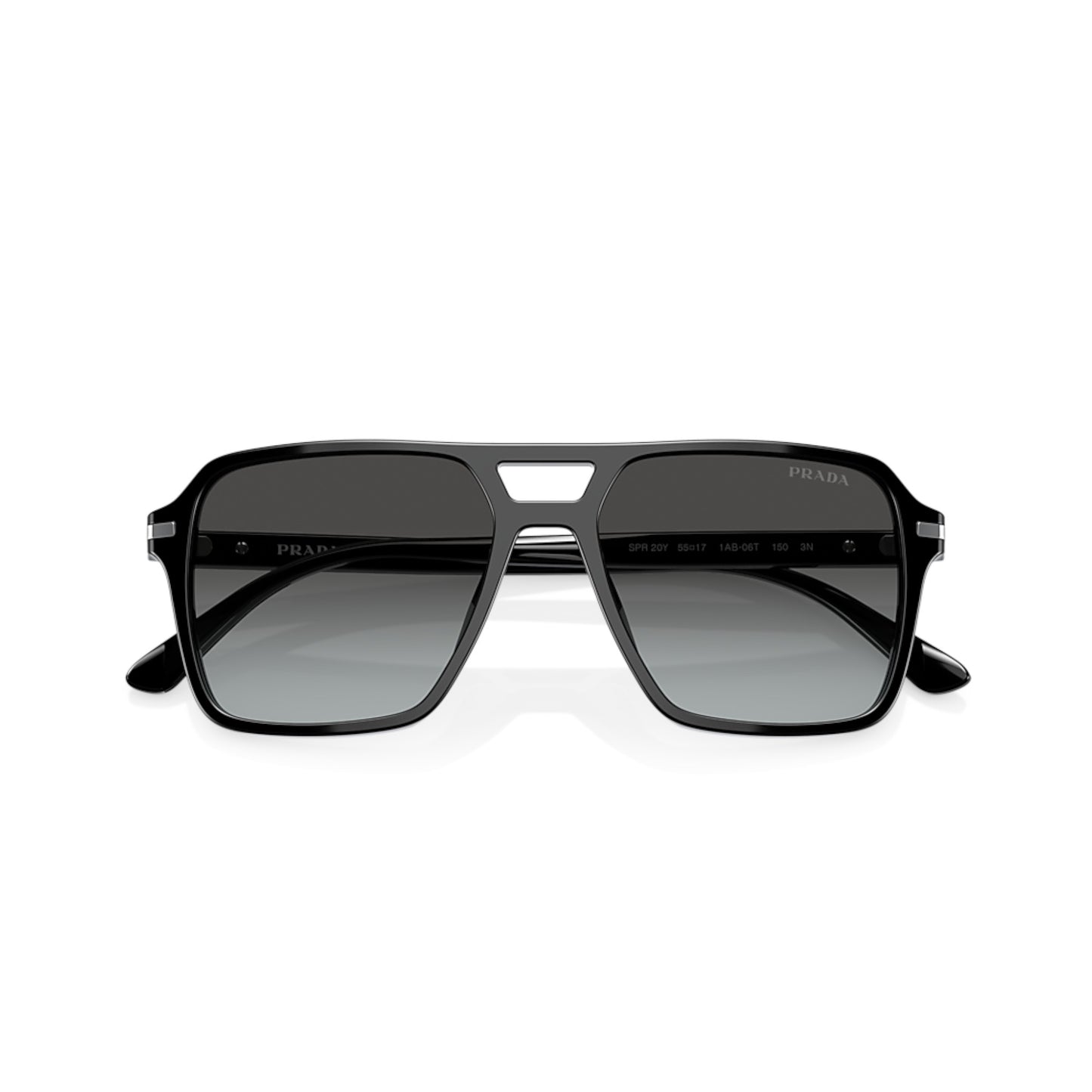 Men Prada Pr 20Ys 1Ab06t Black Pilot Grey Sunglasses