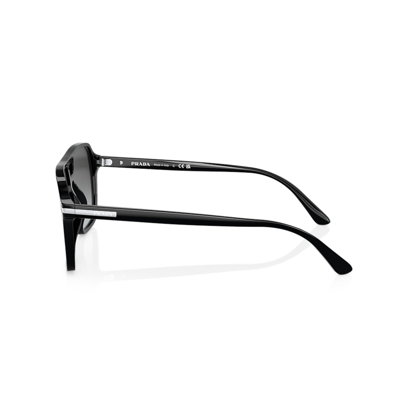 Men Prada Pr 20Ys 1Ab06t Black Pilot Grey Sunglasses