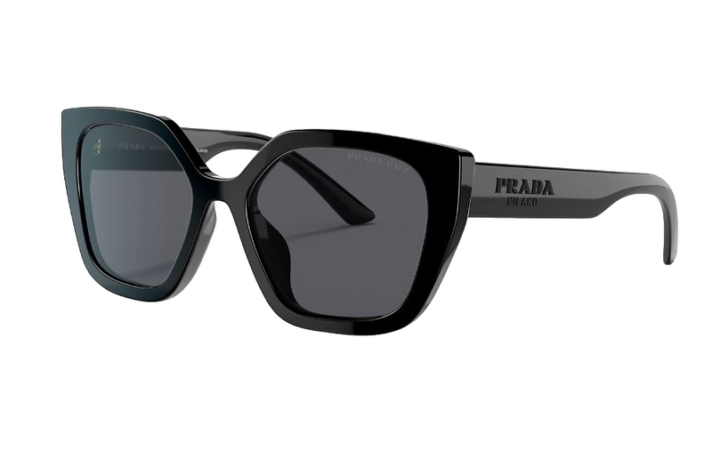 Womens Prada Sunglasses Pr 24Xs Black/Polar Grey Polarized Sunnies