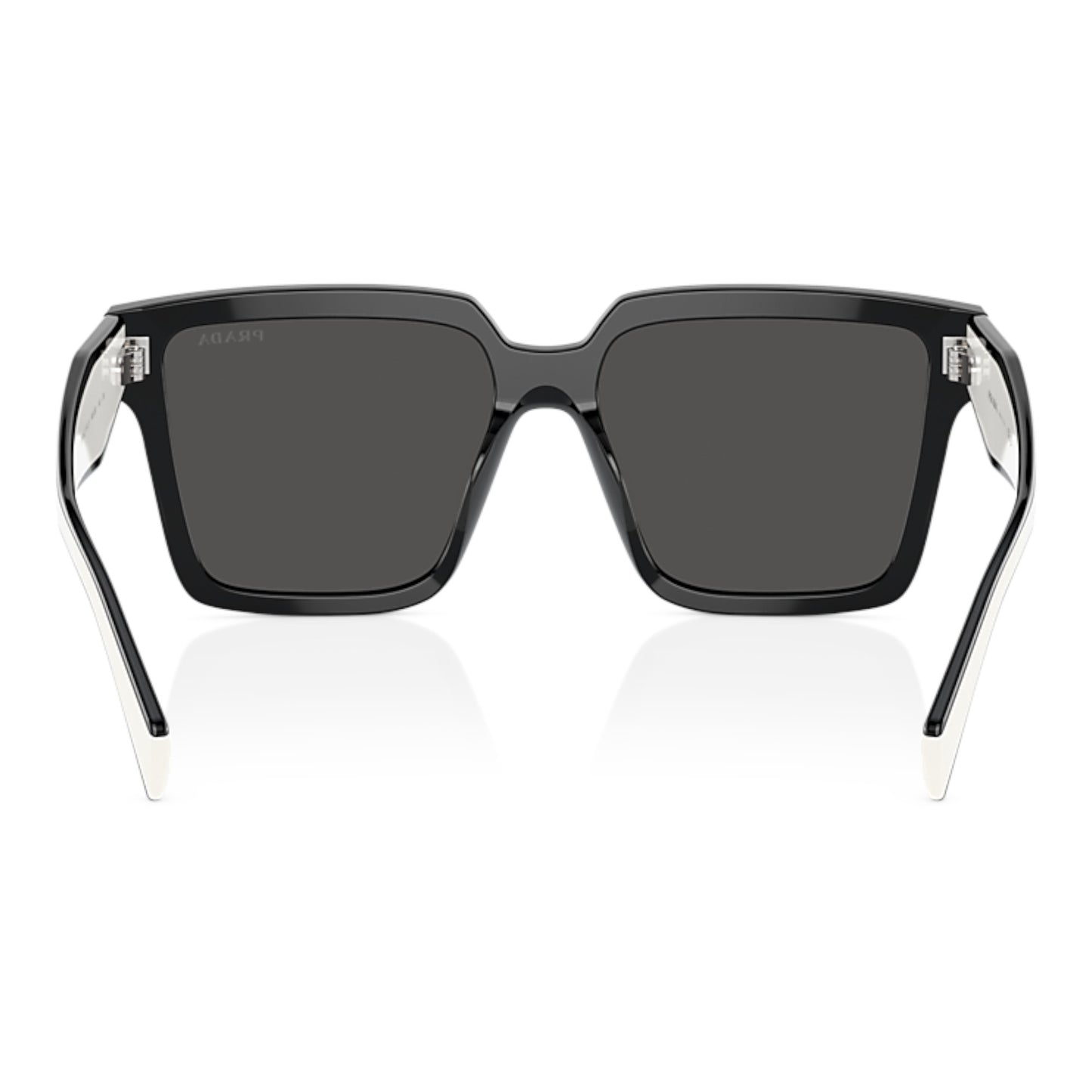 Women Prada Pr 24Zs 1Ab5s0 Black Square Dark Grey Sunglasses