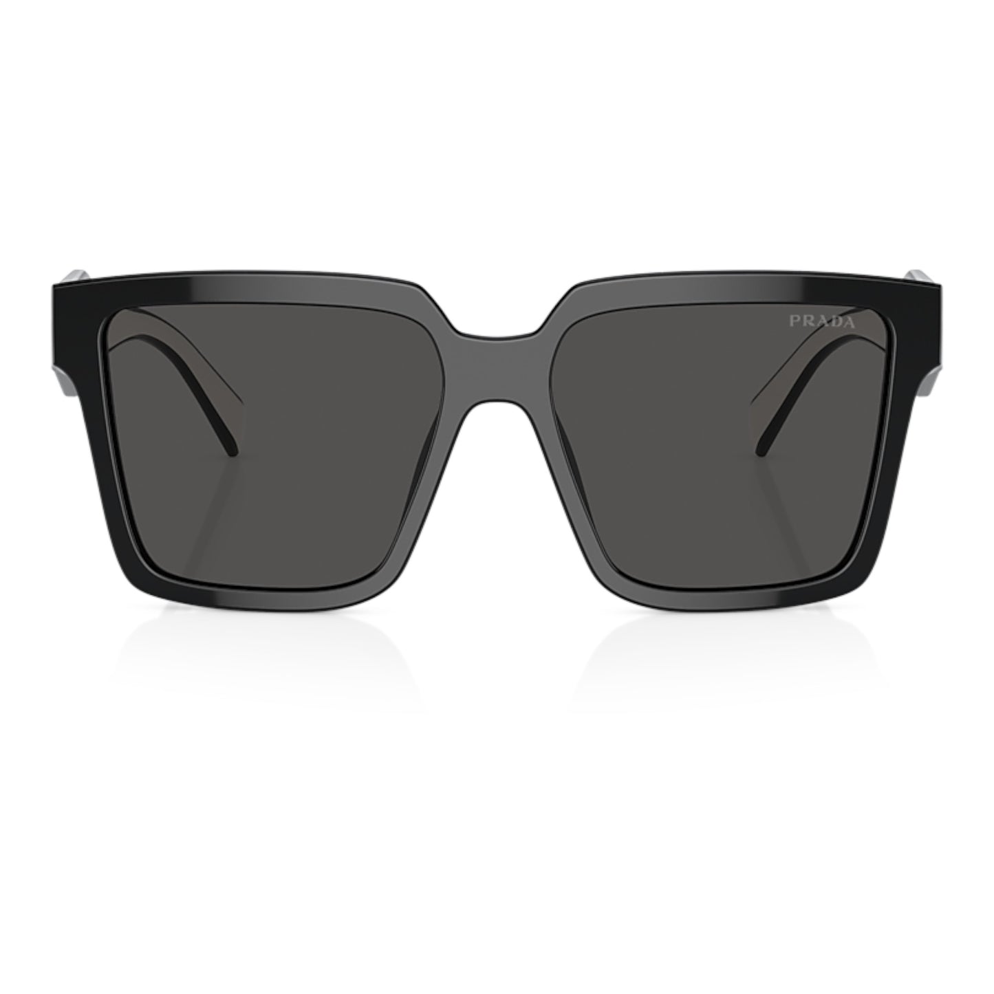 Women Prada Pr 24Zs 1Ab5s0 Black Square Dark Grey Sunglasses