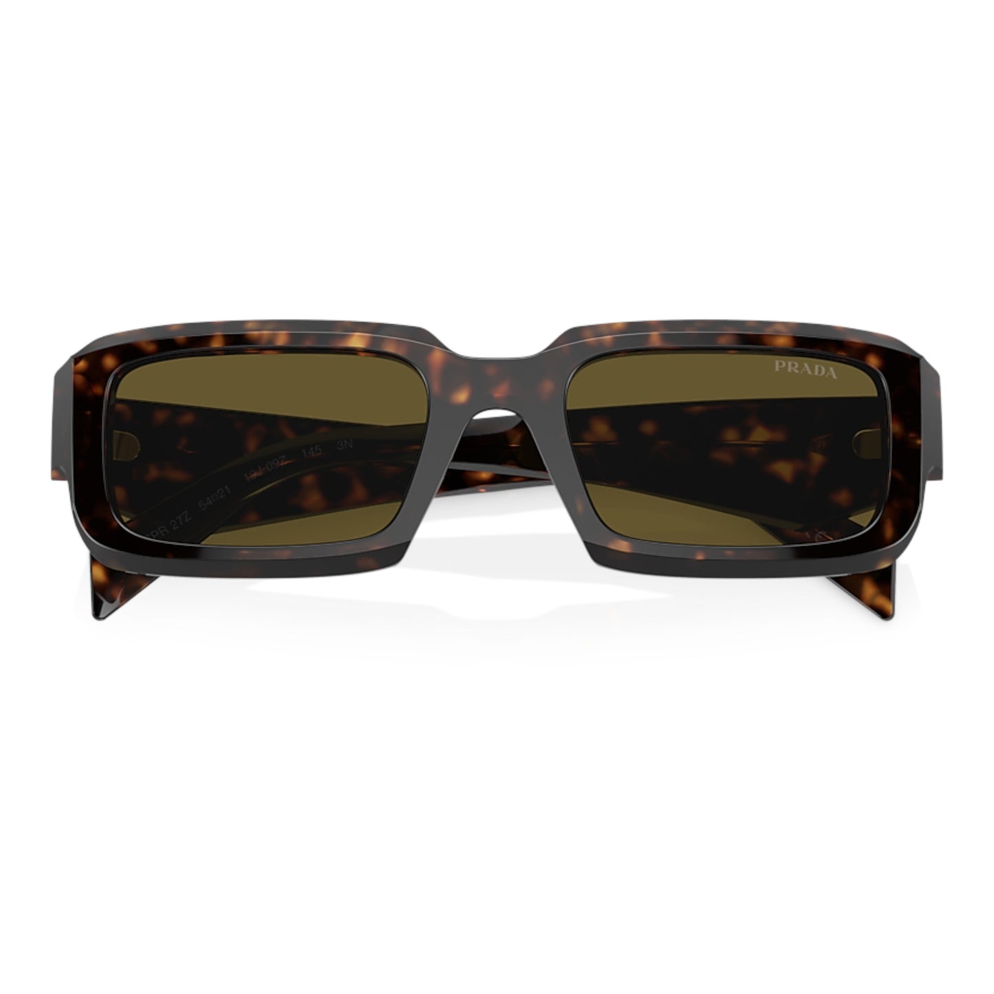 Men Prada Pr 27Zs 19J09z Tortoise Irregular Dark Brown Sunglasses