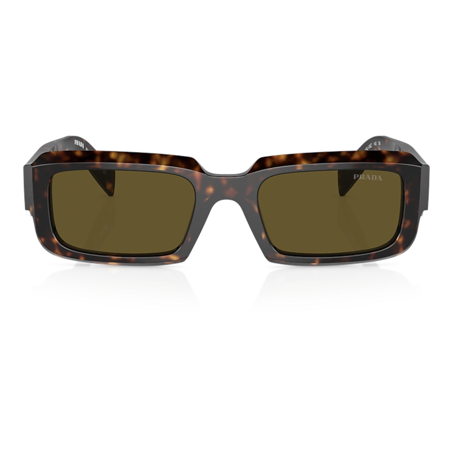 Men Prada Pr 27Zs 19J09z Tortoise Irregular Dark Brown Sunglasses