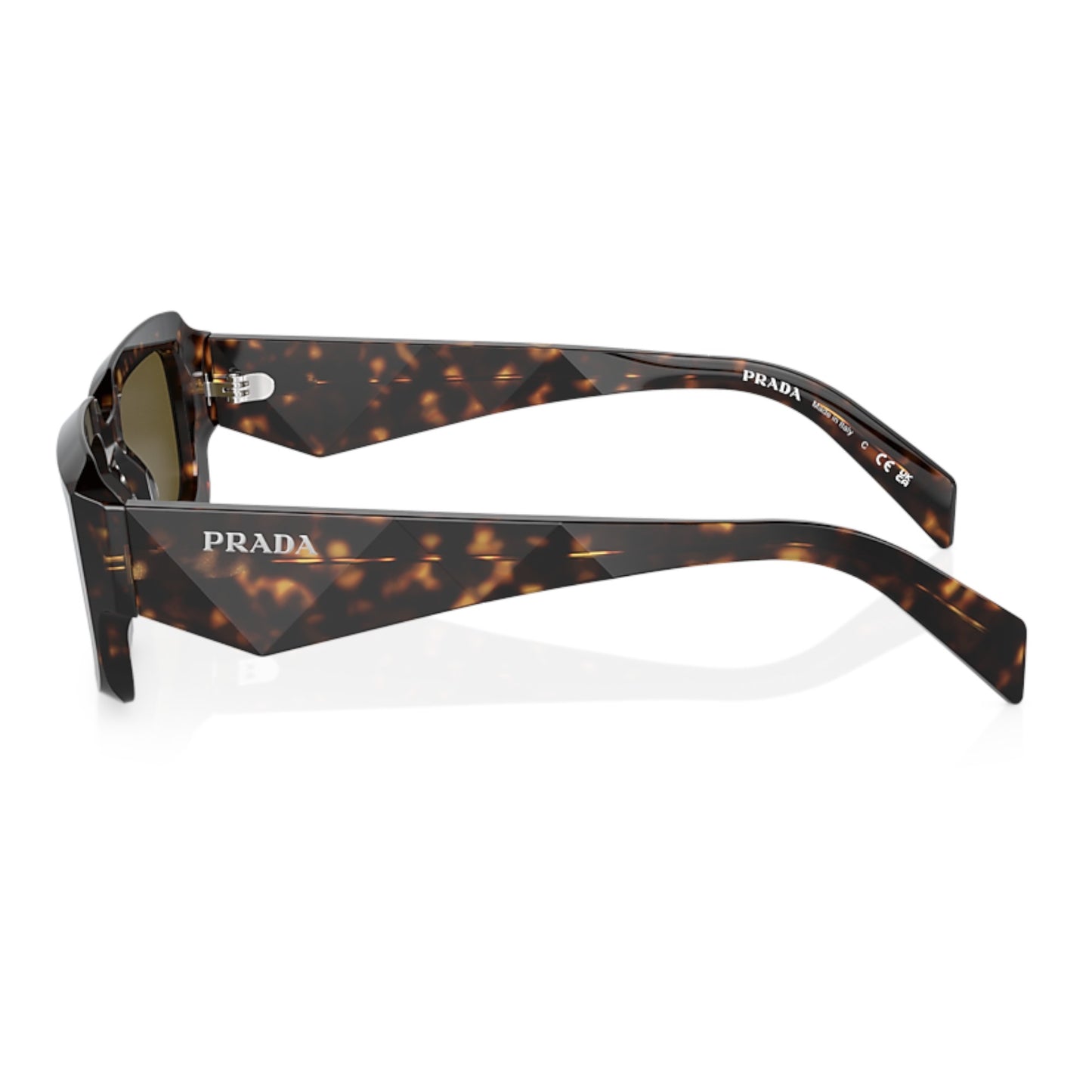 Men Prada Pr 27Zs 19J09z Tortoise Irregular Dark Brown Sunglasses