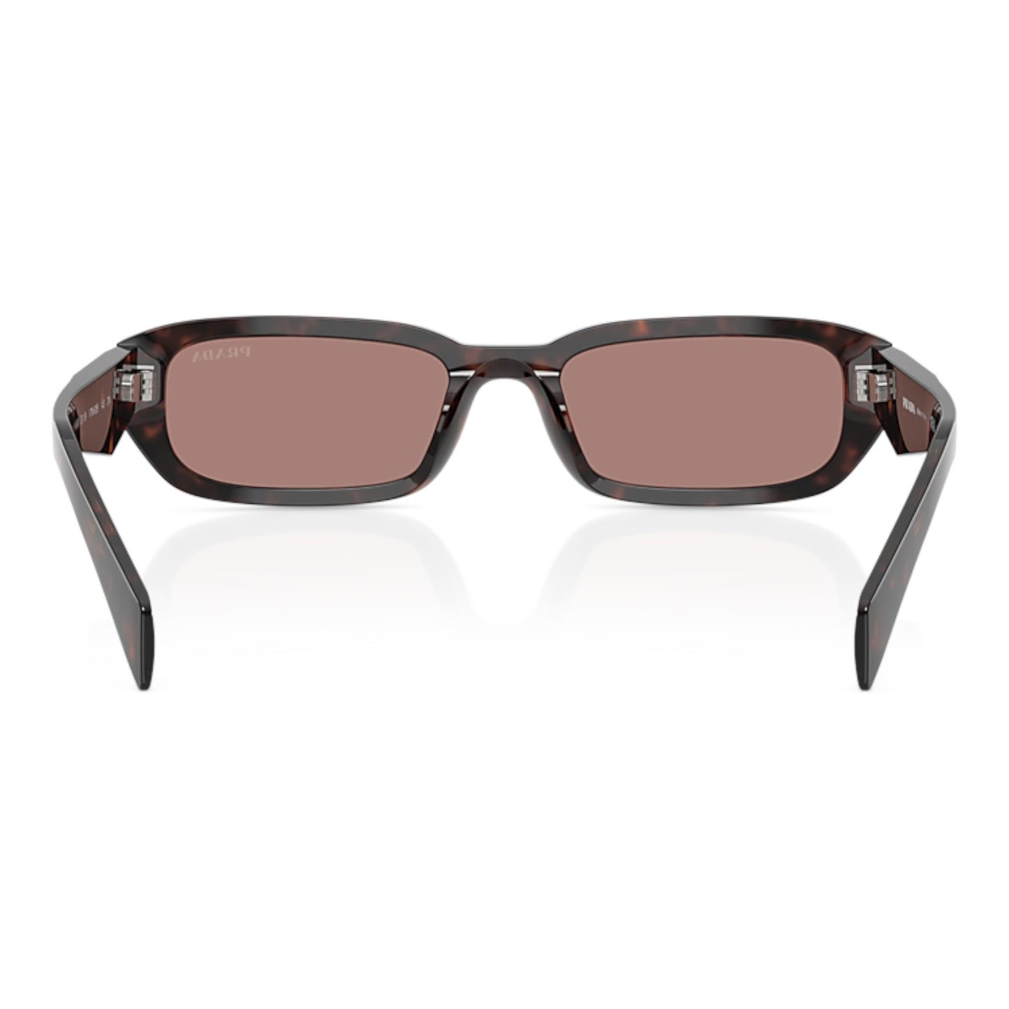 Women Prada Pr B06s 17N60b Tortoise Rectangle Light Brown Sunglasses
