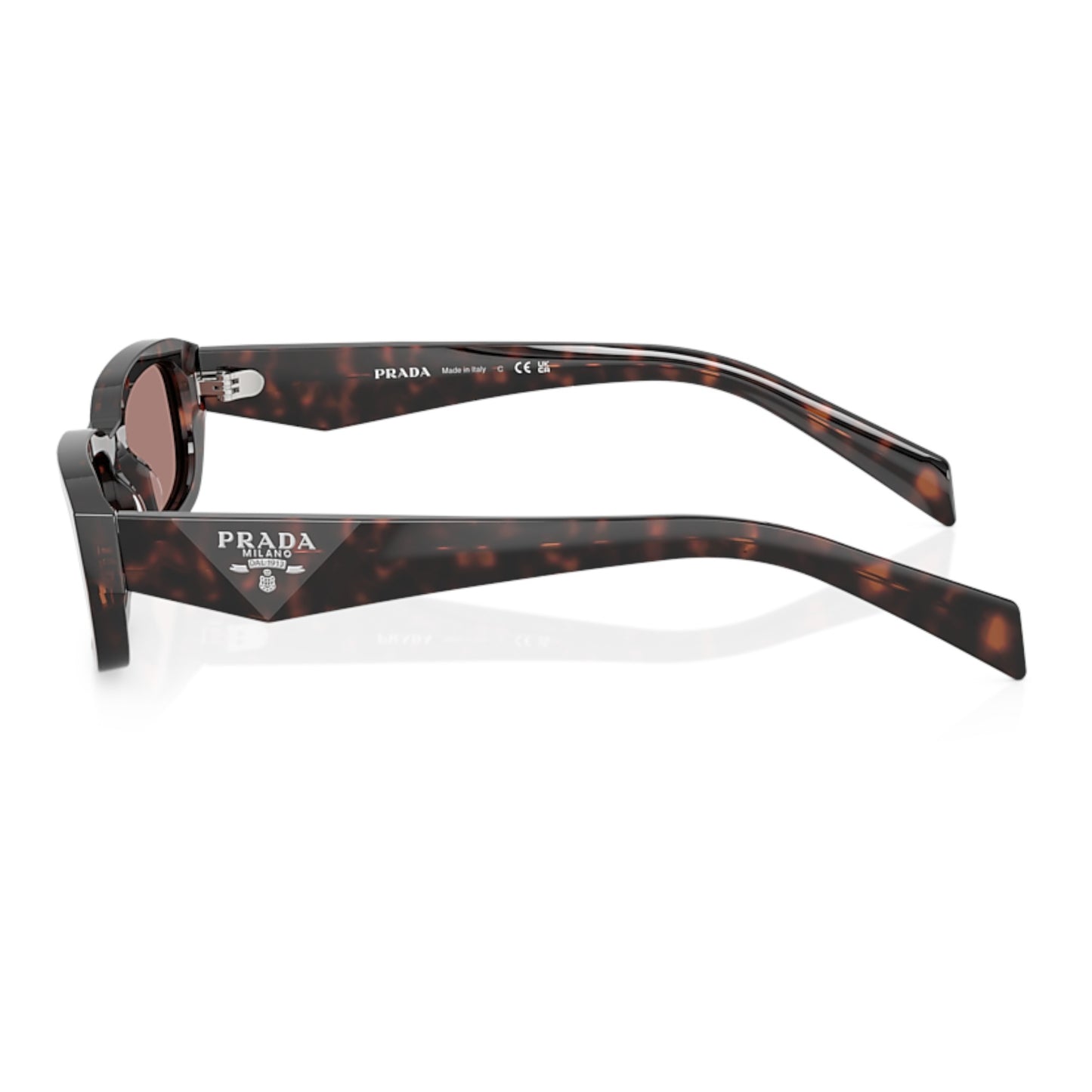 Women Prada Pr B06s 17N60b Tortoise Rectangle Light Brown Sunglasses