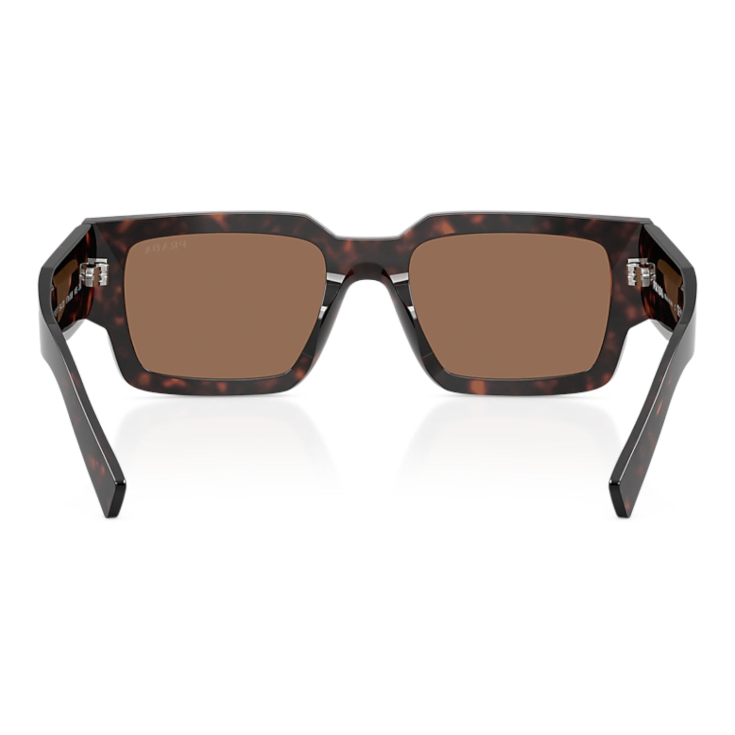 Men Prada Pr B17s 17N06b Tortoise Rectangle Dark Brown Sunglasses