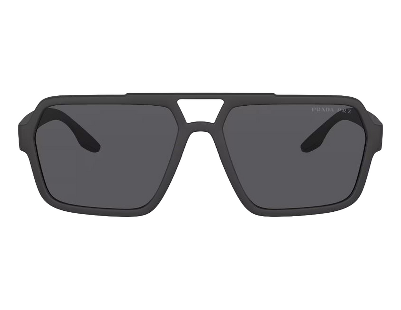 Mens Prada Linea Rossa Polarised Sunglasses Ps 01Xs Rubber Black Grey Sunnies