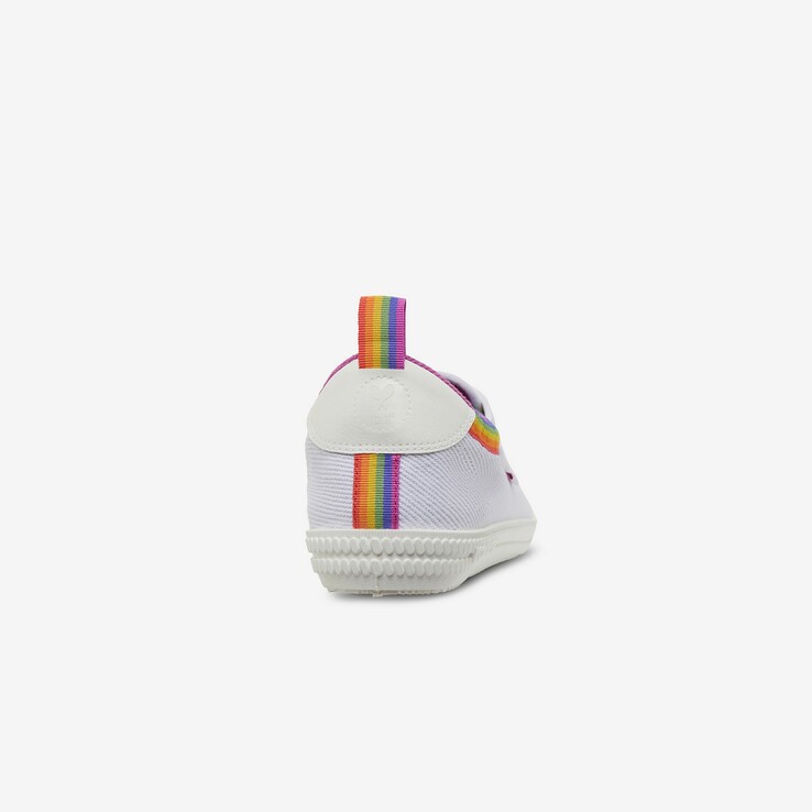 Pride Heritage Low Volleys Volley Casual Mens Womens White Rainbow Lgbt Shoes