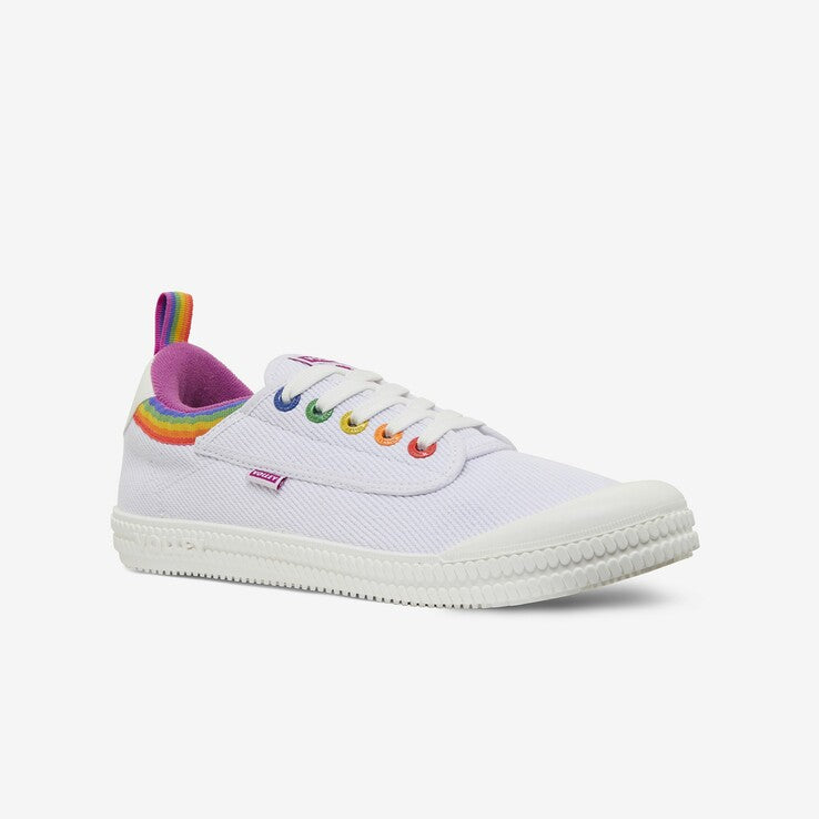 Pride Heritage Low Volleys Volley Casual Mens Womens White Rainbow Lgbt Shoes