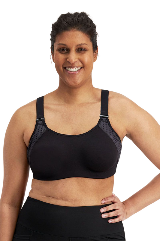 Womens Berlei ProElite Non-Contour Crop Bra Black