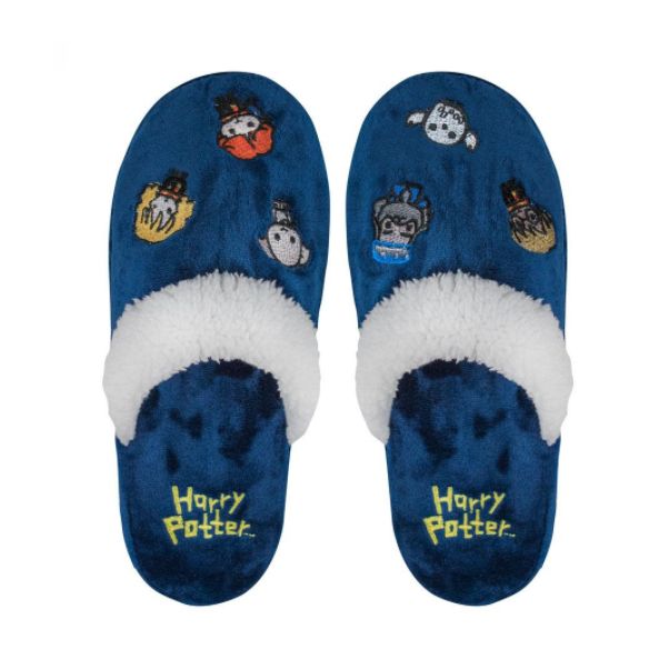 Mens Harry Potter Starry Night Kawaii Slippers Kawaii Starry Night-Dark Blue