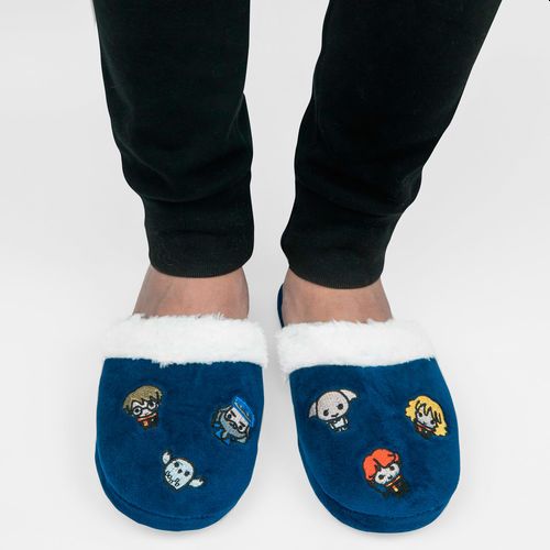 Mens Harry Potter Starry Night Kawaii Slippers Kawaii Starry Night-Dark Blue