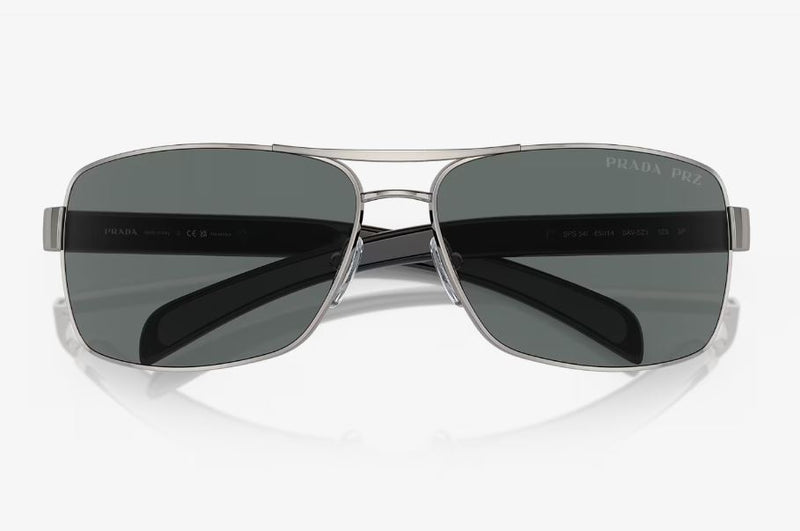 Mens Prada Linea Rossa Sunglasses Sps 54Is Gunmetal Polarized Sunnies