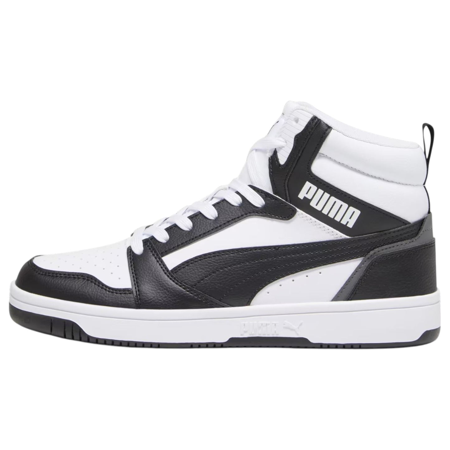 Mens Puma Rebound V6 Shoes White/Black