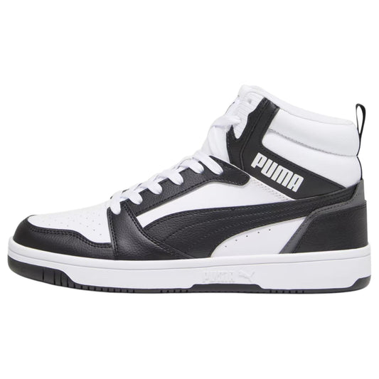 Mens Puma Rebound V6 Shoes White/Black