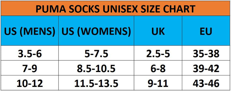 6 x Unisex Puma Performance Training Quarter Crew Black Socks