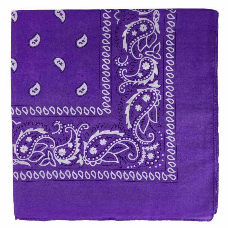 5 x Bandana Paisley Head Wrap 100% Cotton Neck Scarf