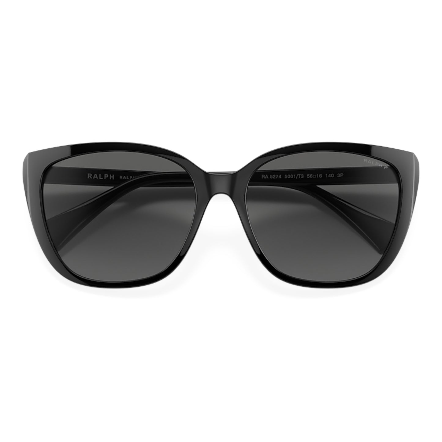 Women Ralph Ra5274 5001T3 Black Butterfly Polarized Gradient Grey Sunglasses