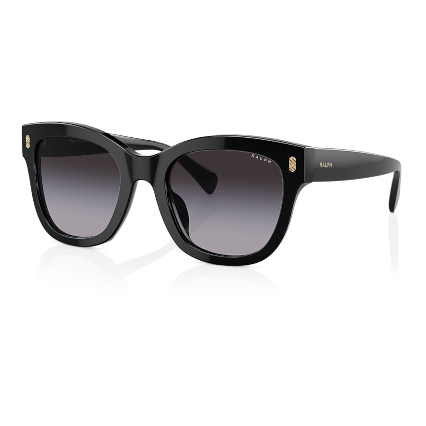 Women Ralph Ra5301u 50018G Black Oval Gradient Grey Sunglasses
