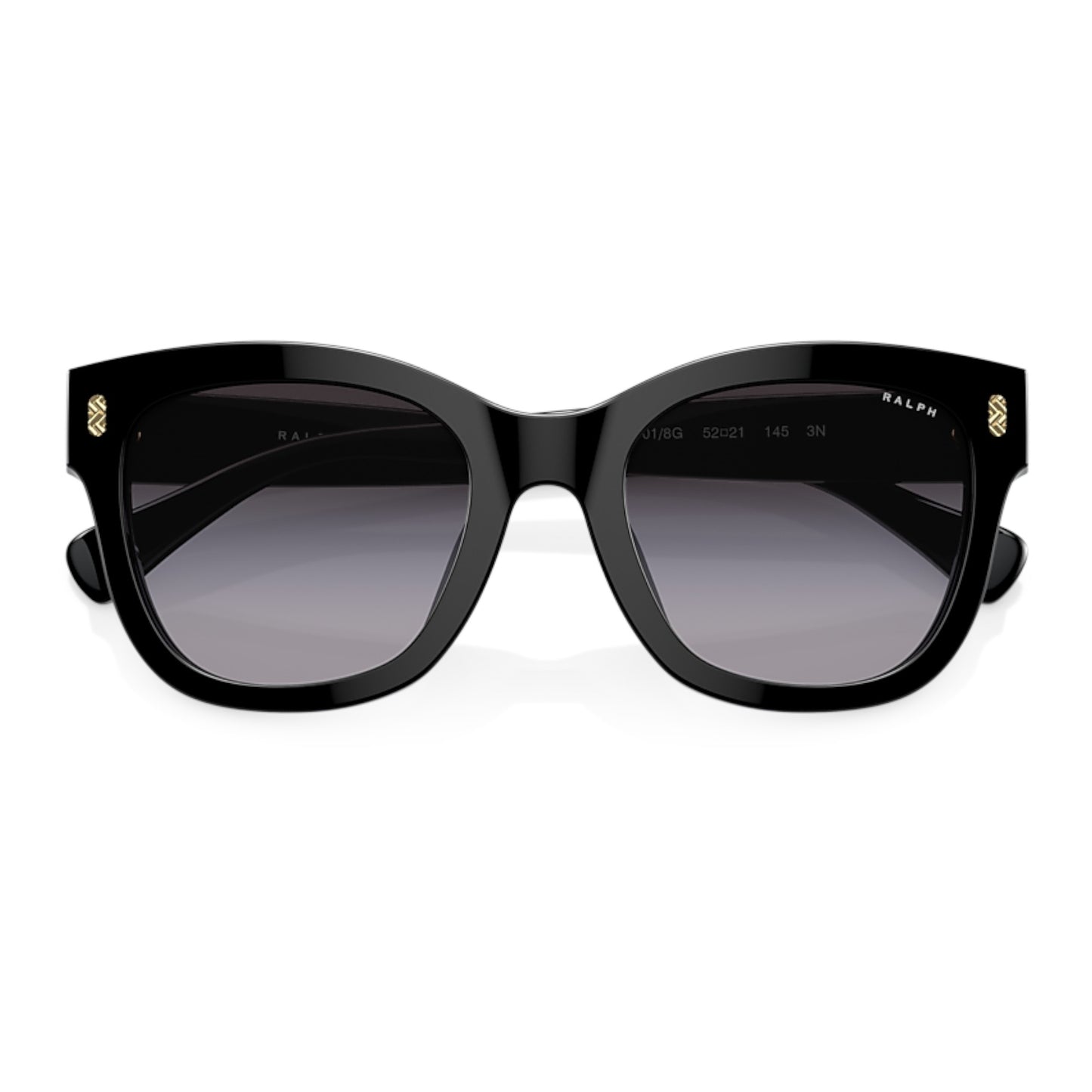 Women Ralph Ra5301u 50018G Black Oval Gradient Grey Sunglasses