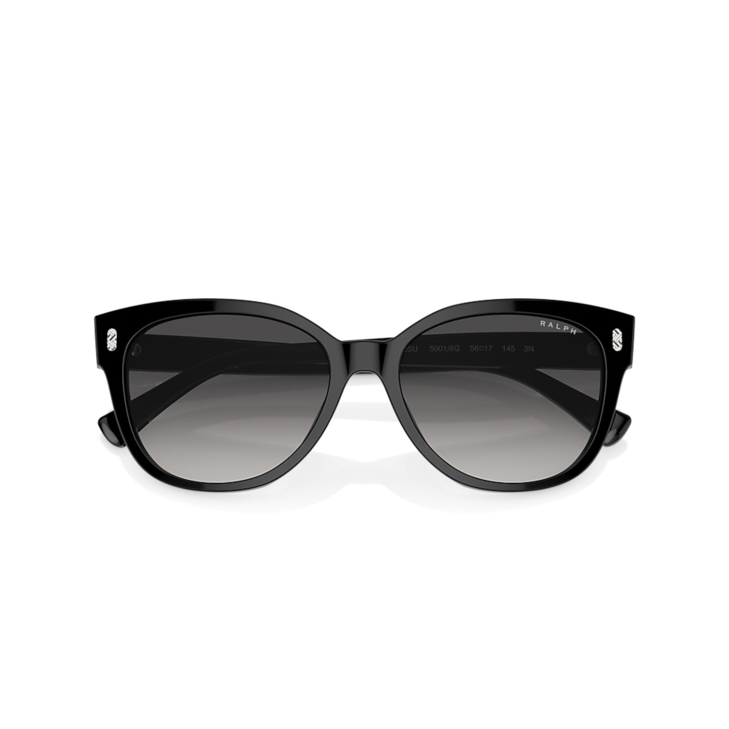 Women Ralph Ra5305u 50018G Black Cat Eye Gradient Grey Sunglasses