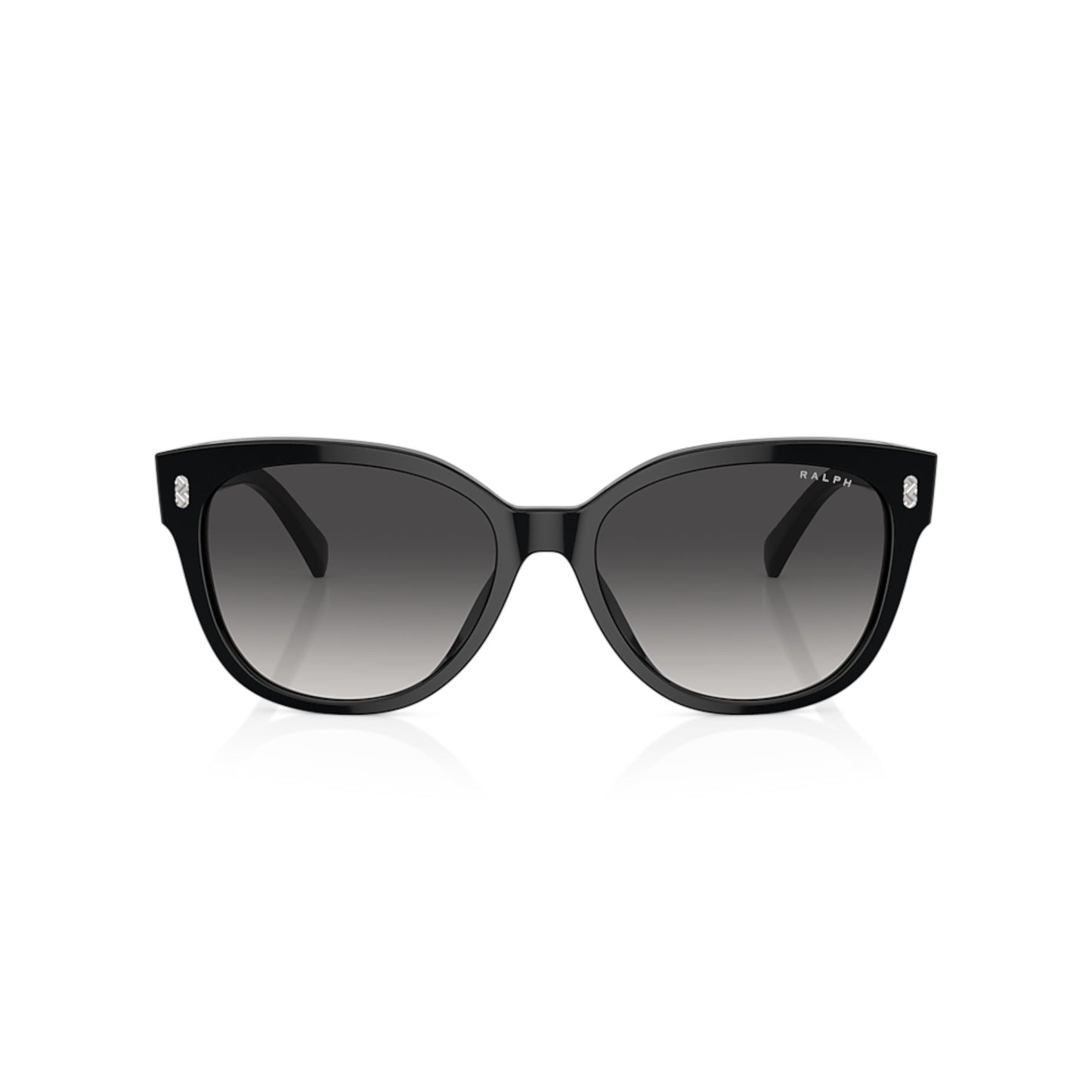 Women Ralph Ra5305u 50018G Black Cat Eye Gradient Grey Sunglasses