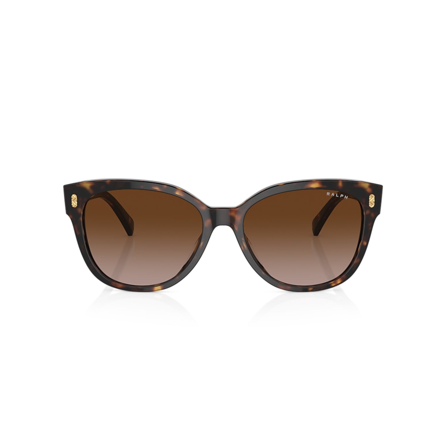 Women Ralph Ra5305u 500313 Black Cat Eye Gradient Brown Sunglasses