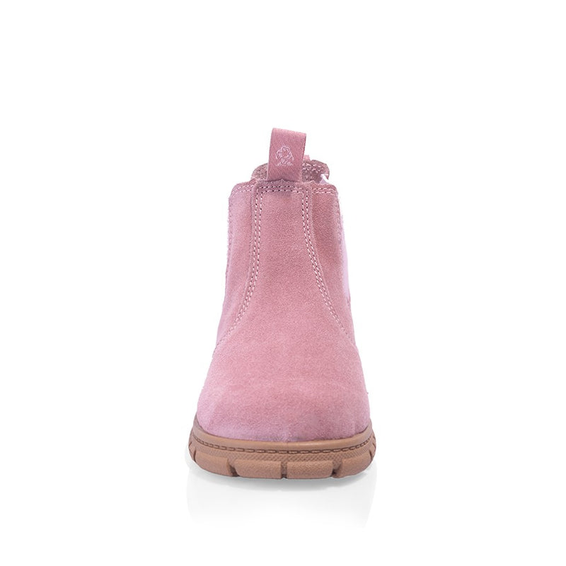 Grosby Ranch Junior Girls Boots School Leather Slip On Shoes - Pink