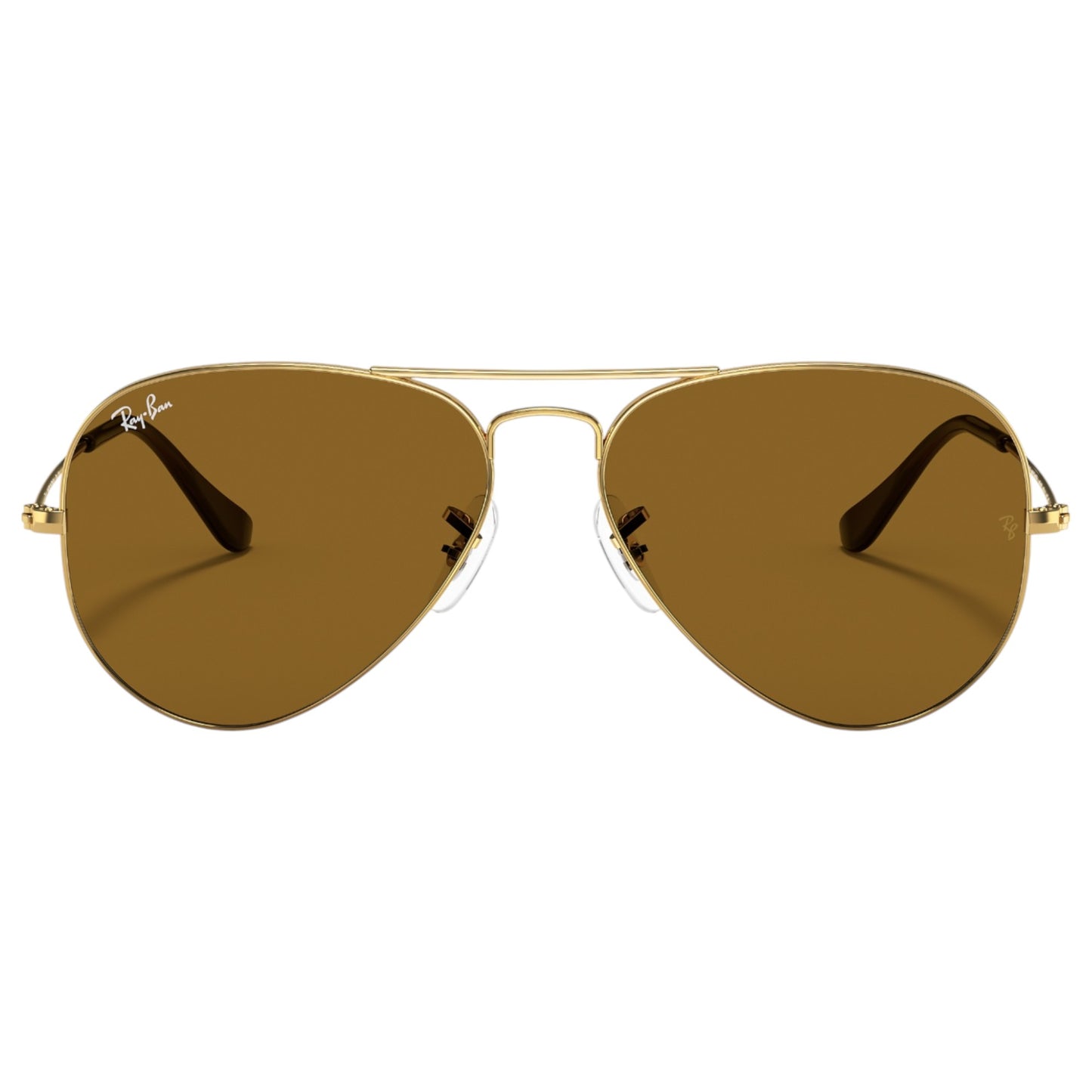 Mens Ray-Ban Aviator RB3025 Sunglasses Polished Gold/ Brown
