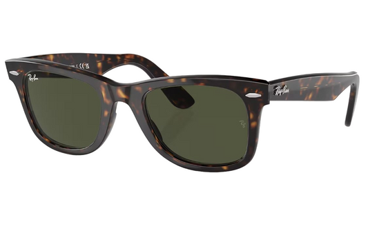 Mens Ray-Ban Original Wayfarer Classic RB2140 Sunglasses Tortoise/ Green