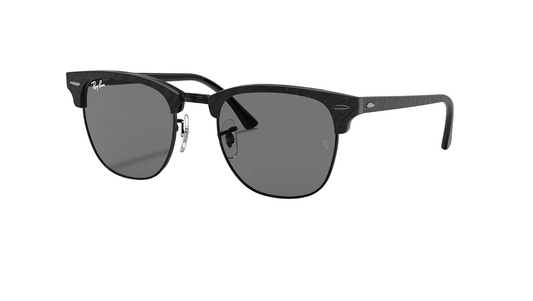 Mens Ray-Ban Clubmaster RB3016 Sunglasses Polished Black/ Dark Grey