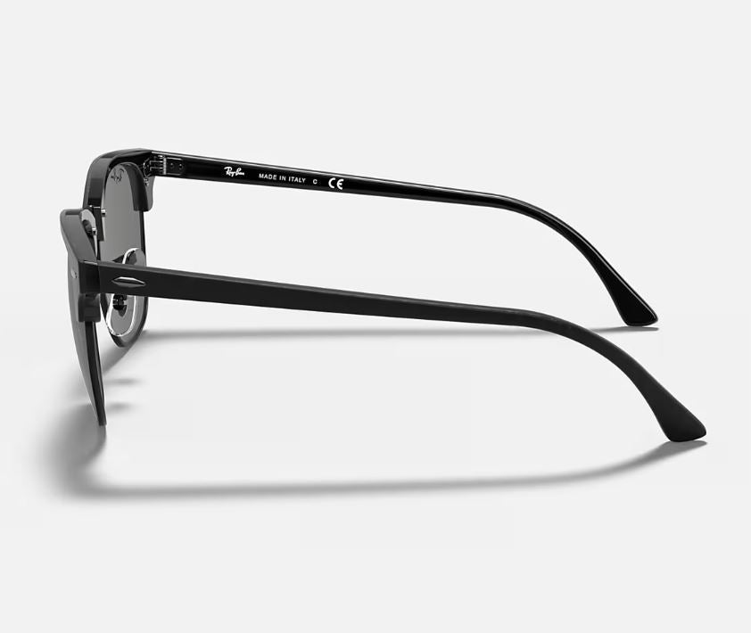 Mens Ray-Ban Clubmaster RB3016 Sunglasses Polished Black/ Dark Grey