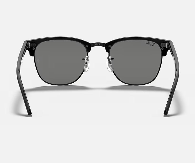 Mens Ray-Ban Clubmaster RB3016 Sunglasses Polished Black/ Dark Grey