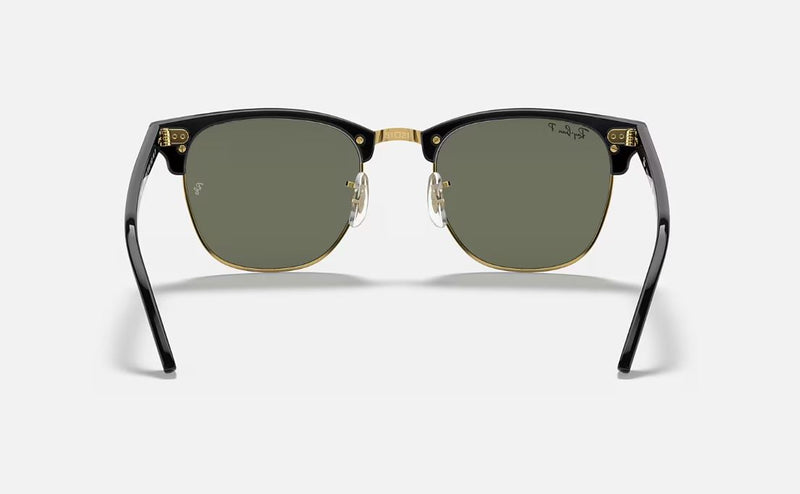 Mens Ray Ban Polarised Sunglasses Rb3016 Clubmaster Classic Black/Green - L