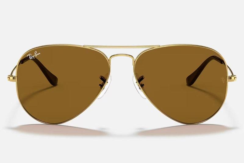 Mens Ray Ban Sunglasses Rb3025 Aviator Classic Polished Gold/Brown Sunnies - M