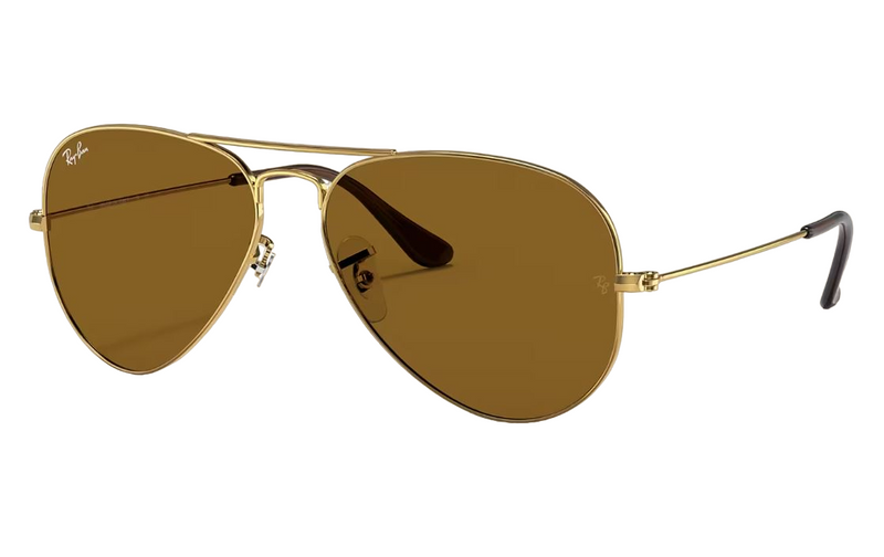 Mens Ray Ban Sunglasses Rb3025 Aviator Classic Polished Gold/Brown Sunnies - Xl