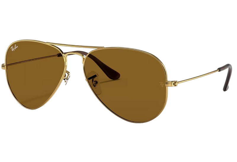 Mens Ray Ban Sunglasses Rb3025 Aviator Classic Polished Gold/Brown Sunnies - Xxl