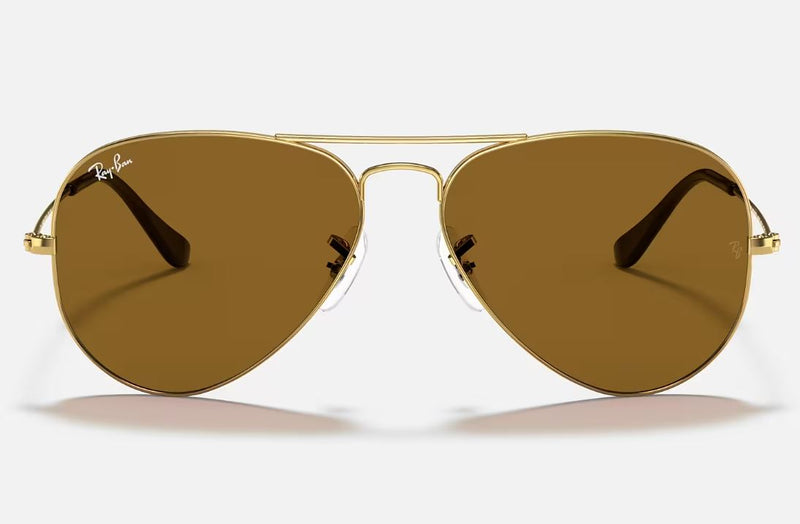 Mens Ray Ban Sunglasses Rb3025 Aviator Classic Polished Gold/Brown Sunnies - Xxl