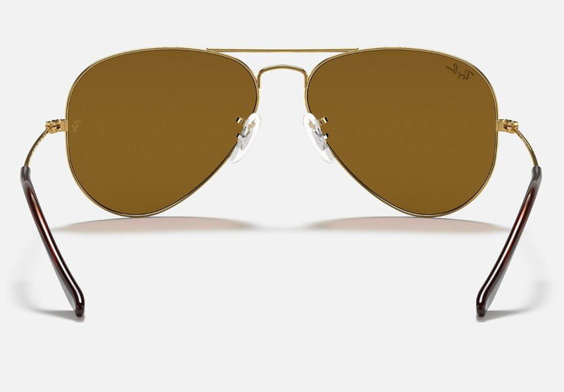 Mens Ray Ban Sunglasses Rb3025 Aviator Classic Polished Gold/Brown Sunnies - Xxl