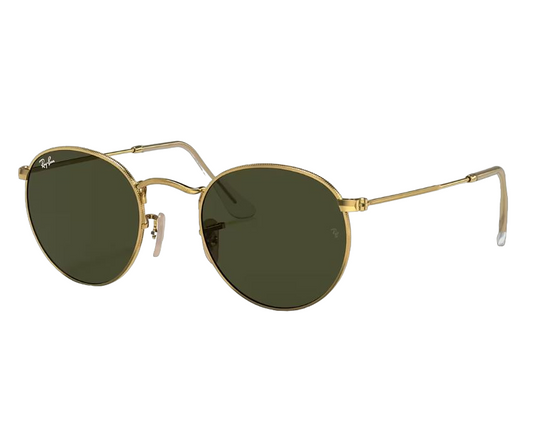 Mens Ray-Ban RB3447 Sunglasses Polished Gold/ Green