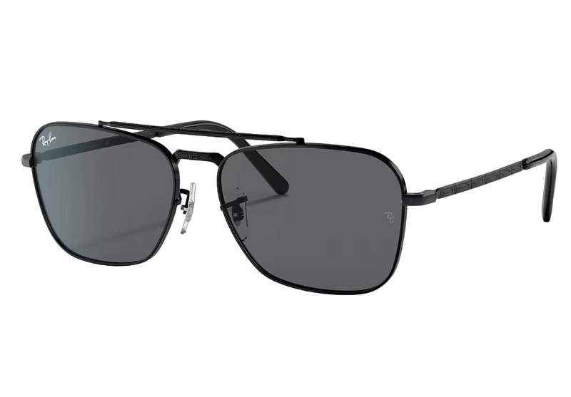 Unisex Ray Ban Sunglasses Rb3636 New Caravan Polished Black/ Grey Sunnies - M
