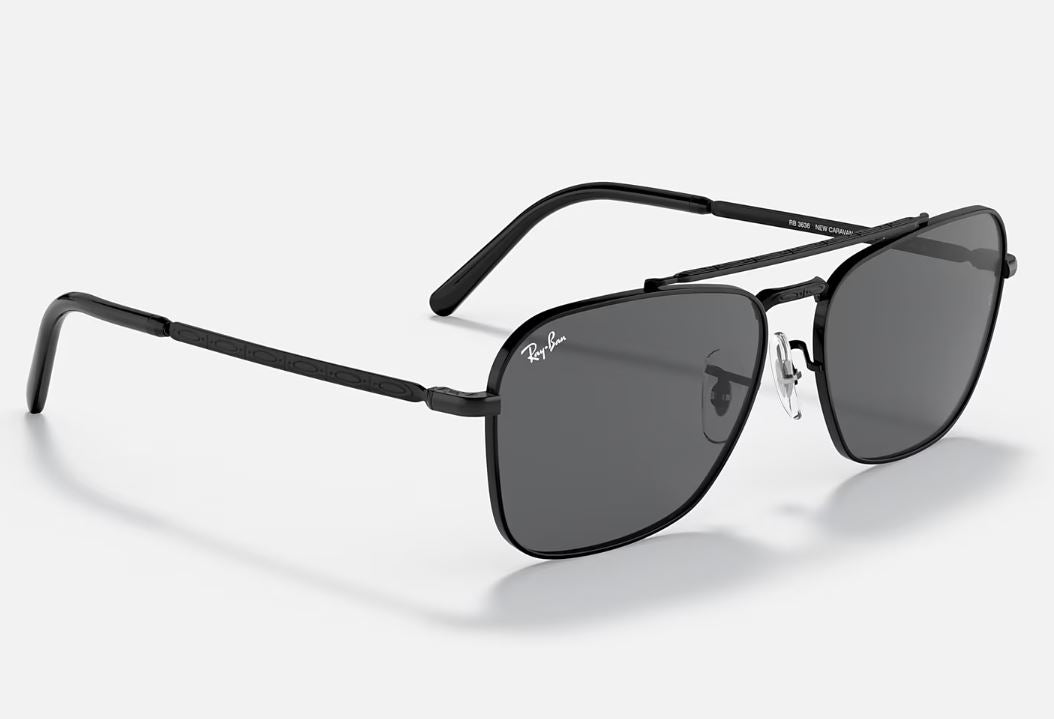 Unisex Adults Ray-Ban New Caravan RB3636 Sunglasses Polished Black/ Grey