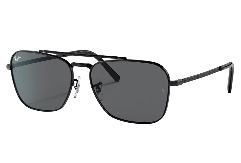 Unisex Ray Ban Sunglasses Rb3636 New Caravan Polished Black/ Grey Sunnies - Xl