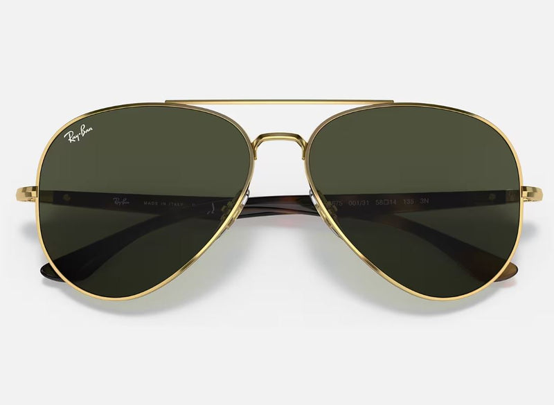 Mens Ray Ban Sunglasses Rb3675 Polished Gold/ Green Sunnies