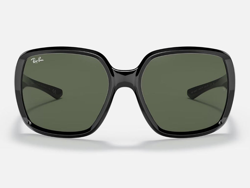 Womens Ray Ban Sunglasses Rb4347 Polished Black/ Green Sunnies