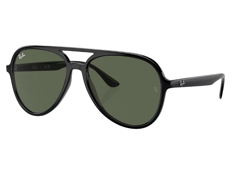 Unisex Ray Ban Sunglasses Rb4376 Polished Black/ Dark Green Sunnies
