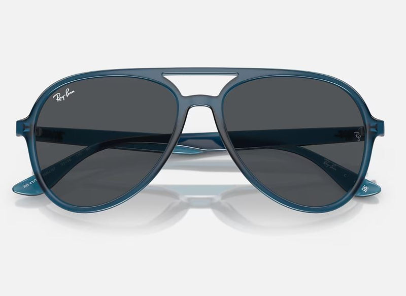 Unisex Ray Ban Sunglasses Rb4376 Matte Opal Dark Blue Sunnies